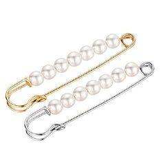 Anti-slip Faux Pearl Cardigan Buckle Waist Pin