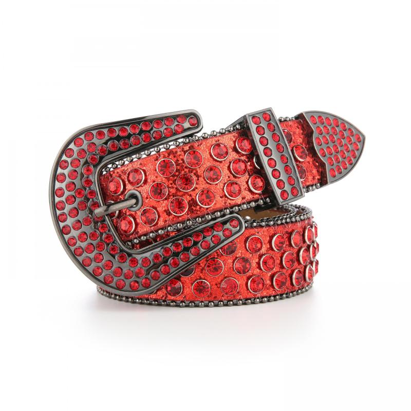 Rhinestone Glitter Punk Belt Y2K Sparkly PU Belt