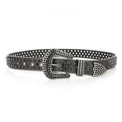Rhinestone Glitter Punk Belt Y2K Sparkly PU Belt