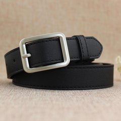 Square Pin Buckle PU Belt Solid Casual Jeans Belt Unisex Vintage Belt