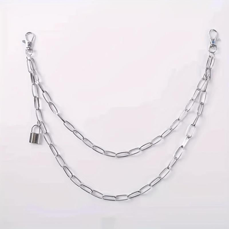 Metal Pants Chain Stylish Punk Lock Chain Jeans Decoration Hip Hop Street Wear