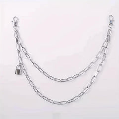 Metal Pants Chain Stylish Punk Lock Chain Jeans Decoration Hip Hop Street Wear