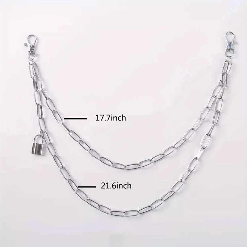 Metal Pants Chain Stylish Punk Lock Chain Jeans Decoration Hip Hop Street Wear
