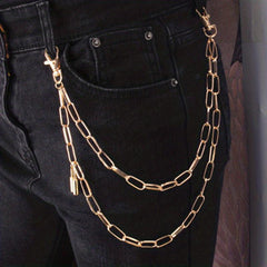 Metal Pants Chain Stylish Punk Lock Chain Jeans Decoration Hip Hop Street Wear