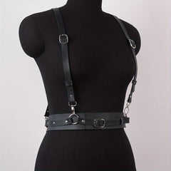  Harness Belt Women Punk PU Leather Waist Belt