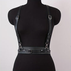  Harness Belt Women Punk PU Leather Waist Belt