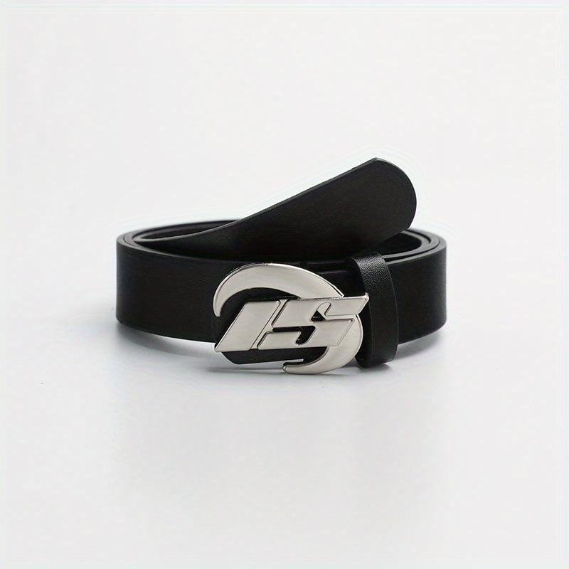 Oval Metal Buckle Belt Casual PU Leather Belt Jeans Pants Belts