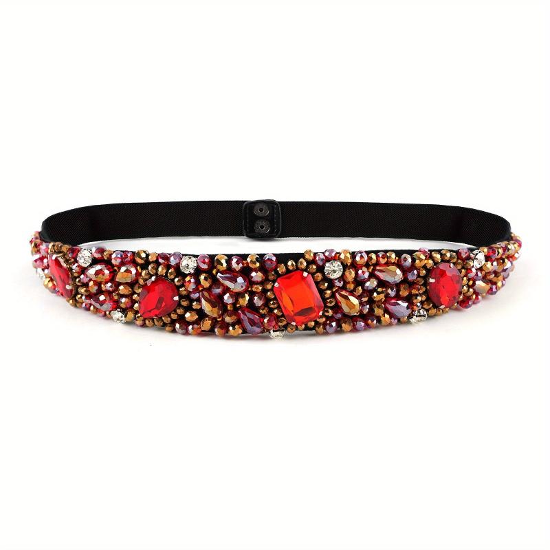 Baroque Crystal Boho Girdle Wide Belt for Women