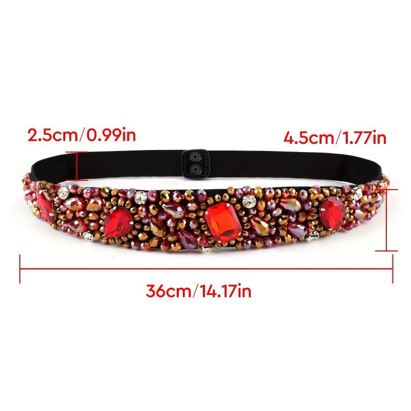 Baroque Crystal Boho Girdle Wide Belt for Women