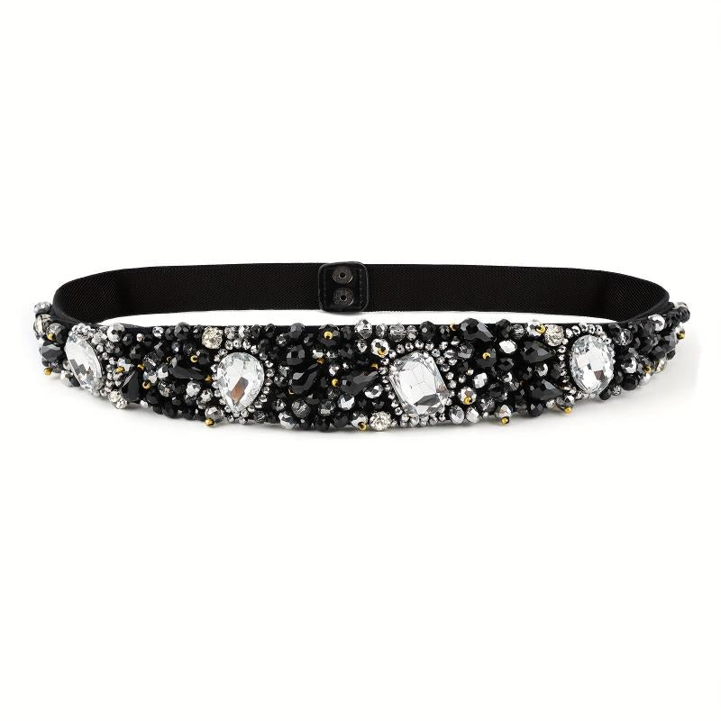 Baroque Crystal Boho Girdle Wide Belt for Women