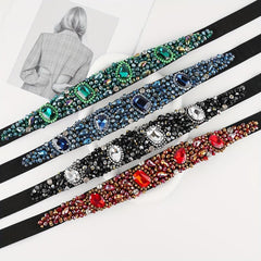 Baroque Crystal Boho Girdle Wide Belt for Women