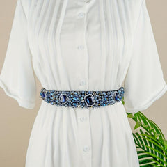 Baroque Crystal Boho Girdle Wide Belt for Women