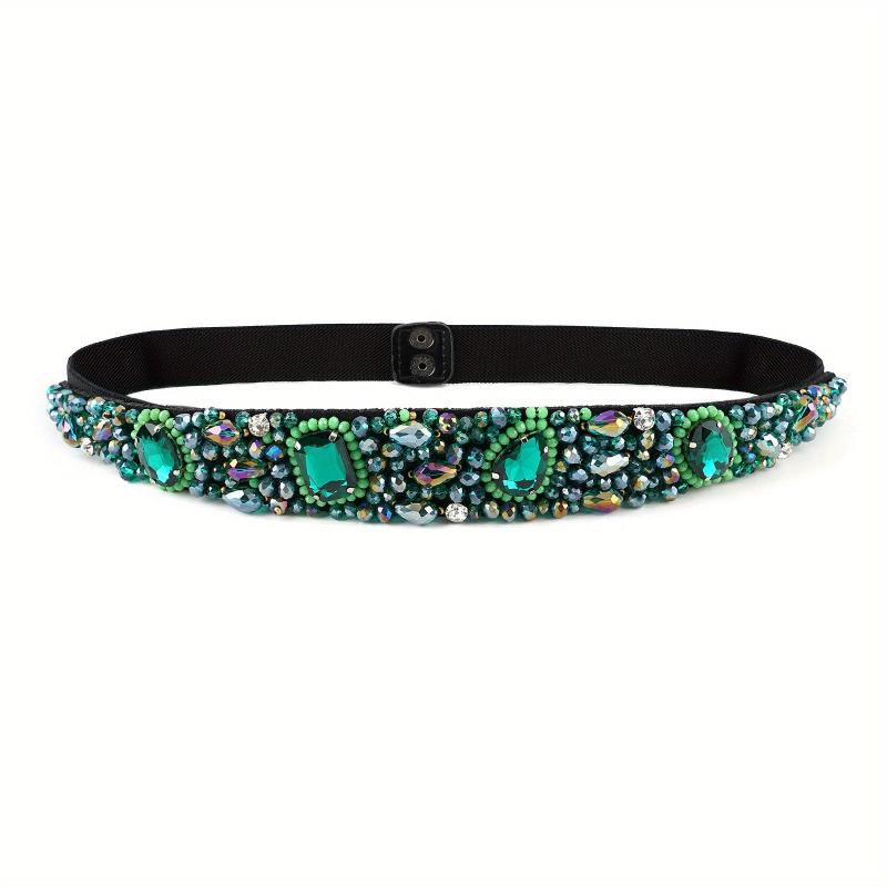 Baroque Crystal Boho Girdle Wide Belt for Women