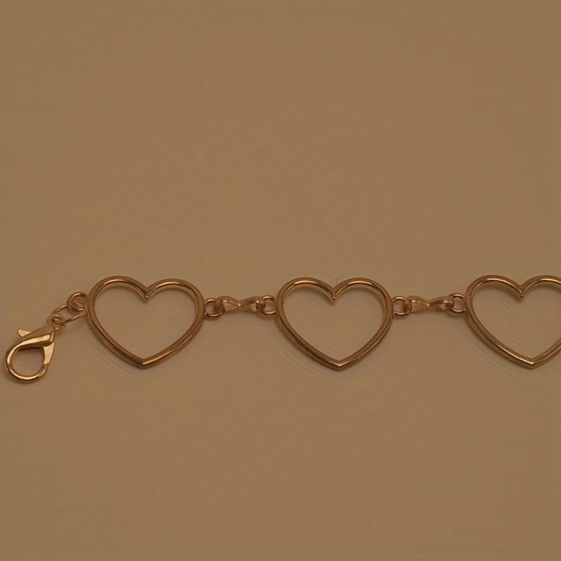 Heart Metal Waist Chain Adjustable Golden Belly Chain Belt