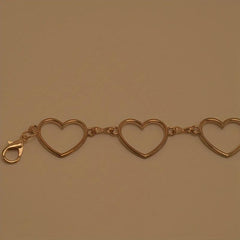 Heart Metal Waist Chain Adjustable Golden Belly Chain Belt