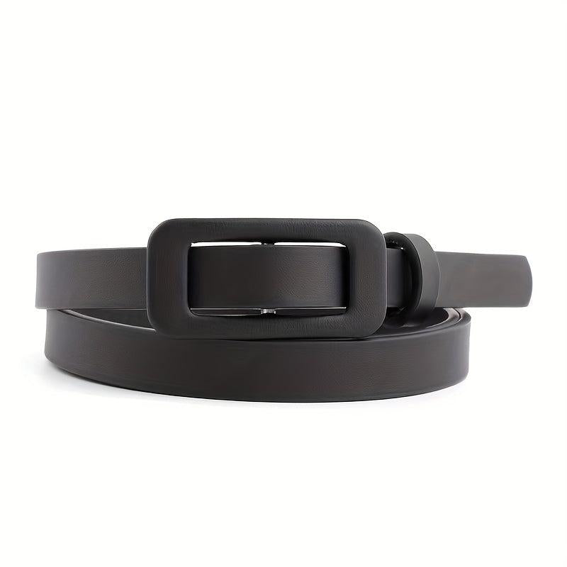3pcs Long Buckle Belt Solid Vintage PU Waistband Thin Girdle For Women