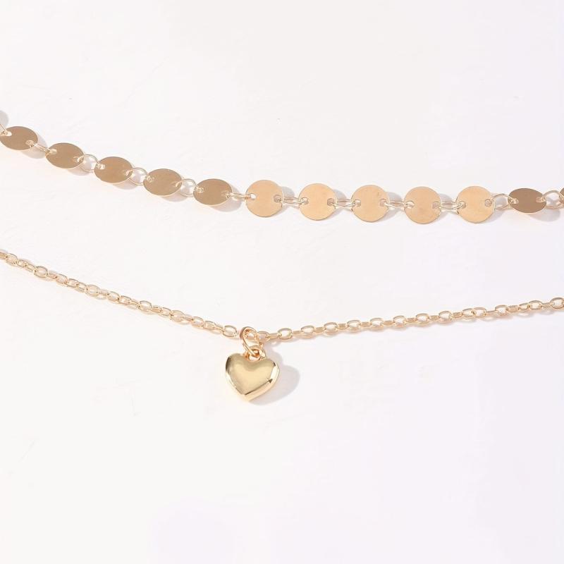Boho Metal Sequin Waist Chain Double Layer Belly Chain