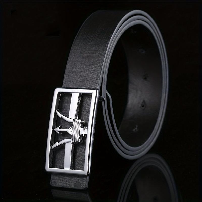 Crown Smooth Plate Buckle Belt For Men