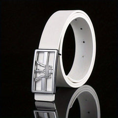 Crown Smooth Plate Buckle Belt For Men