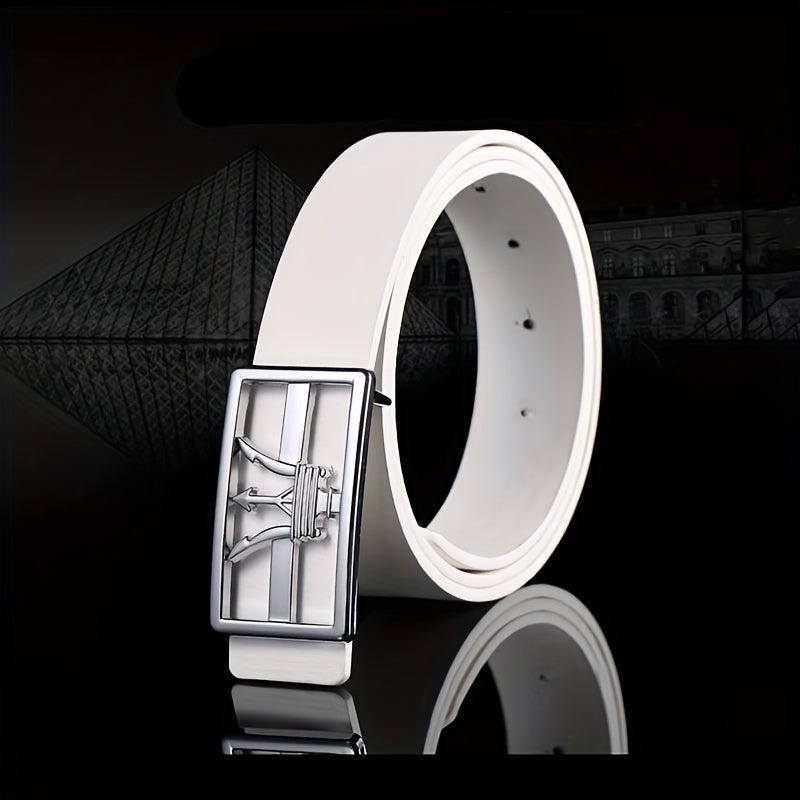 Crown Smooth Plate Buckle Belt For Men