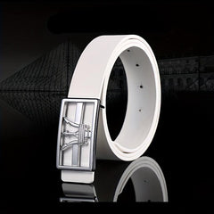 Crown Smooth Plate Buckle Belt For Men