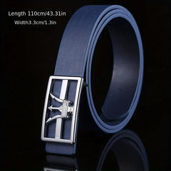 Crown Smooth Plate Buckle Belt For Men