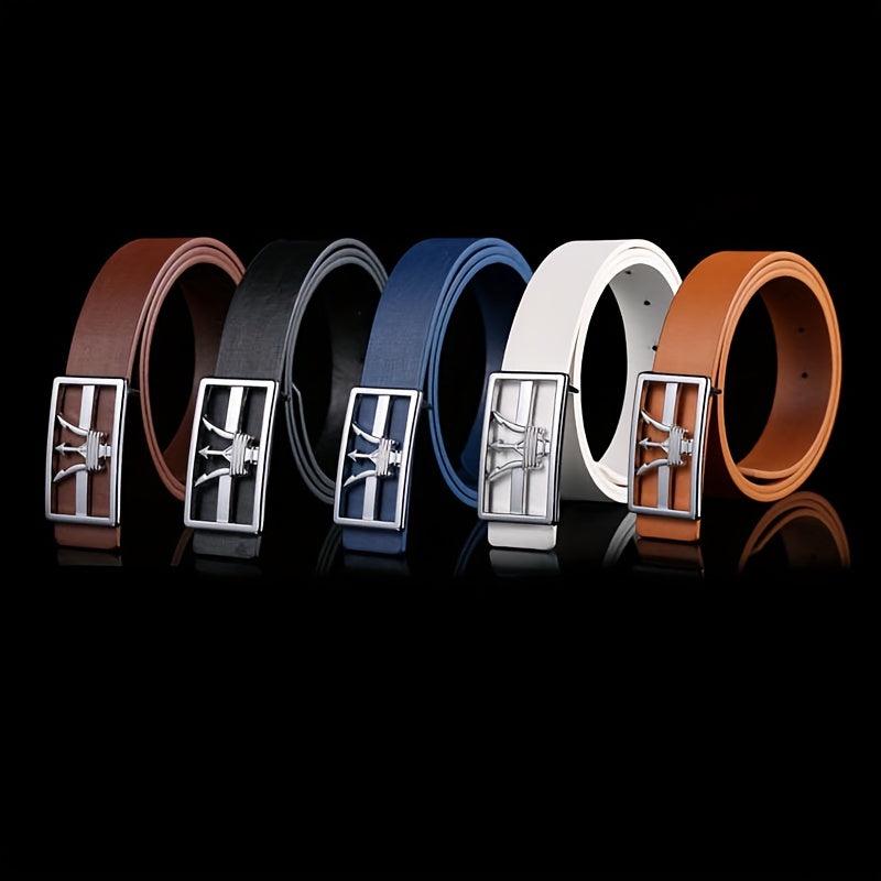 Crown Smooth Plate Buckle Belt For Men