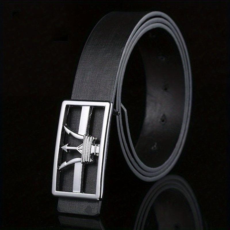 Crown Smooth Plate Buckle Belt For Men