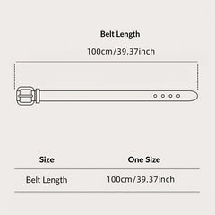 Chain Buckle Belt PU Leather Decor Waist Dress Coat Waistband