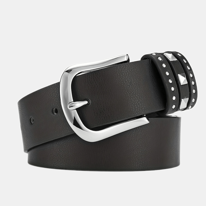 Rivet Decor Casual Belt Jeans Pants Belt For Women