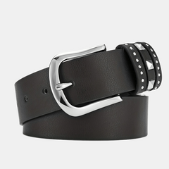 Rivet Decor Casual Belt Jeans Pants Belt For Women