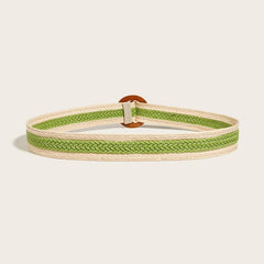 Vintage Braided Wax Rope Straw Belt
