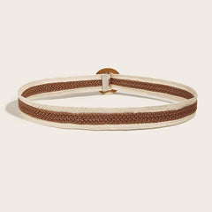 Vintage Braided Wax Rope Straw Belt