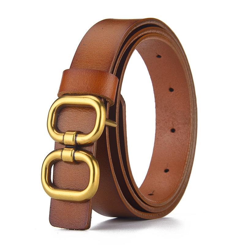 Double Ring Buckle Waist Belt for Jeans Pants