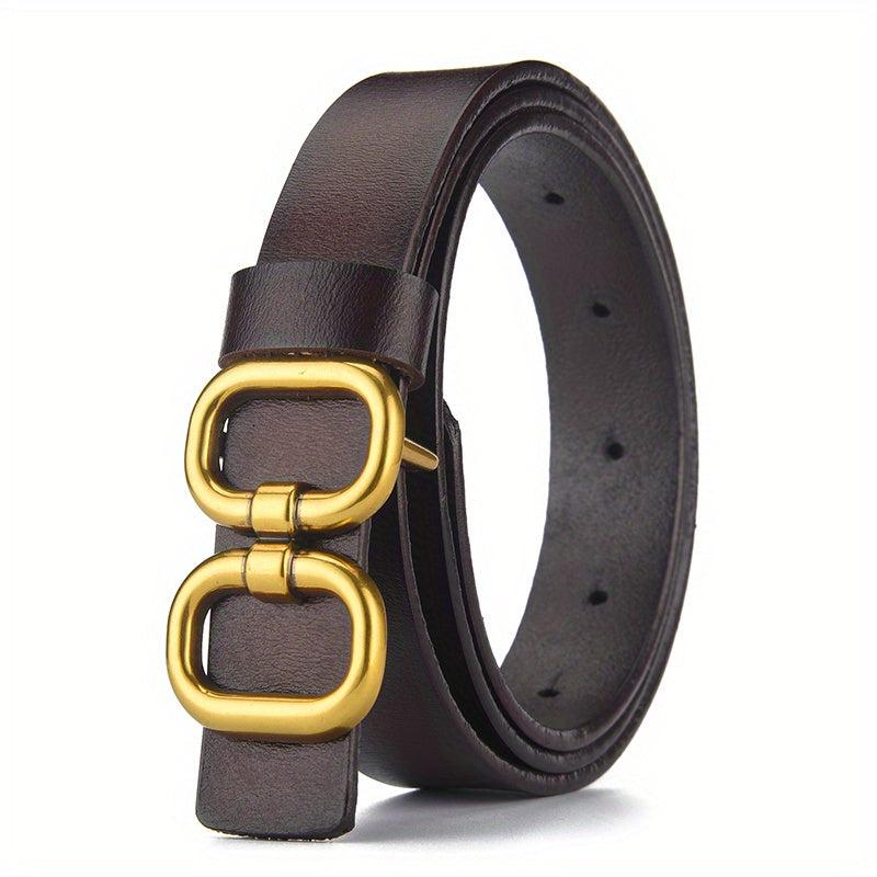 Double Ring Buckle Waist Belt for Jeans Pants