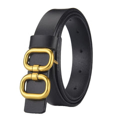 Double Ring Buckle Waist Belt for Jeans Pants