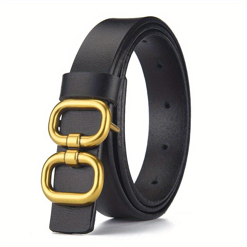 Double Ring Buckle Waist Belt for Jeans Pants
