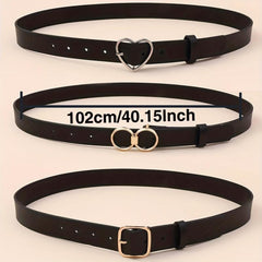 Stylish Buckle Belt Solid Jeans Pants Belt Vintage Dress Girdle For Women