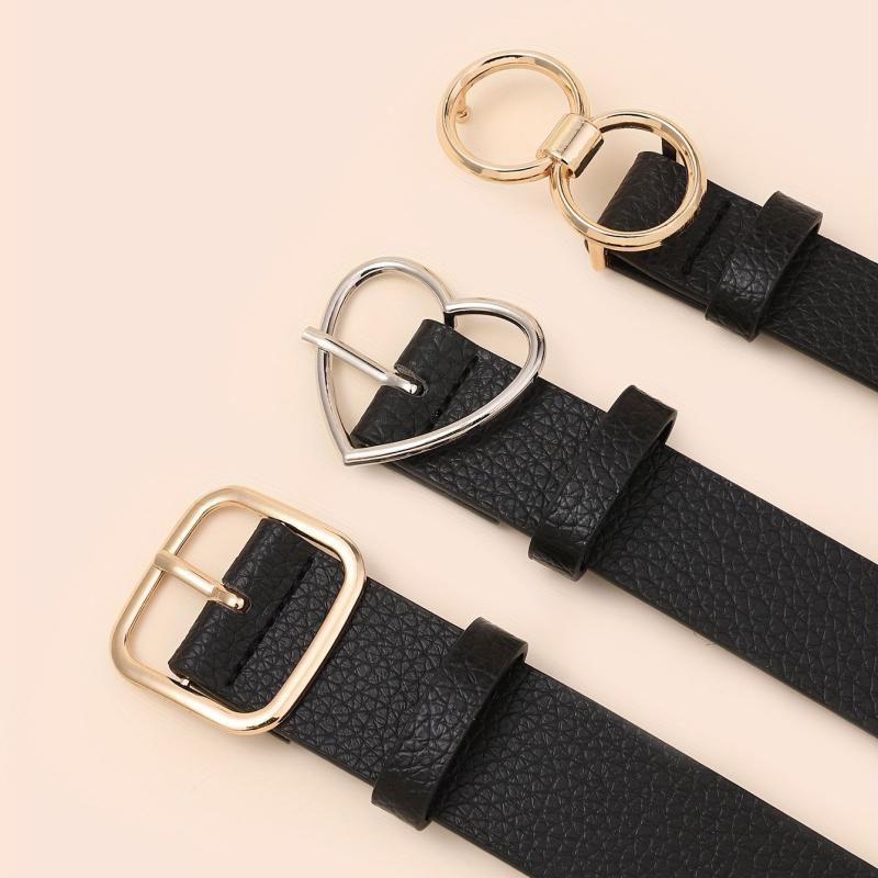 Stylish Buckle Belt Solid Jeans Pants Belt Vintage Dress Girdle For Women