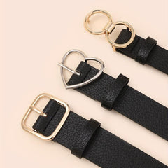 Stylish Buckle Belt Solid Jeans Pants Belt Vintage Dress Girdle For Women