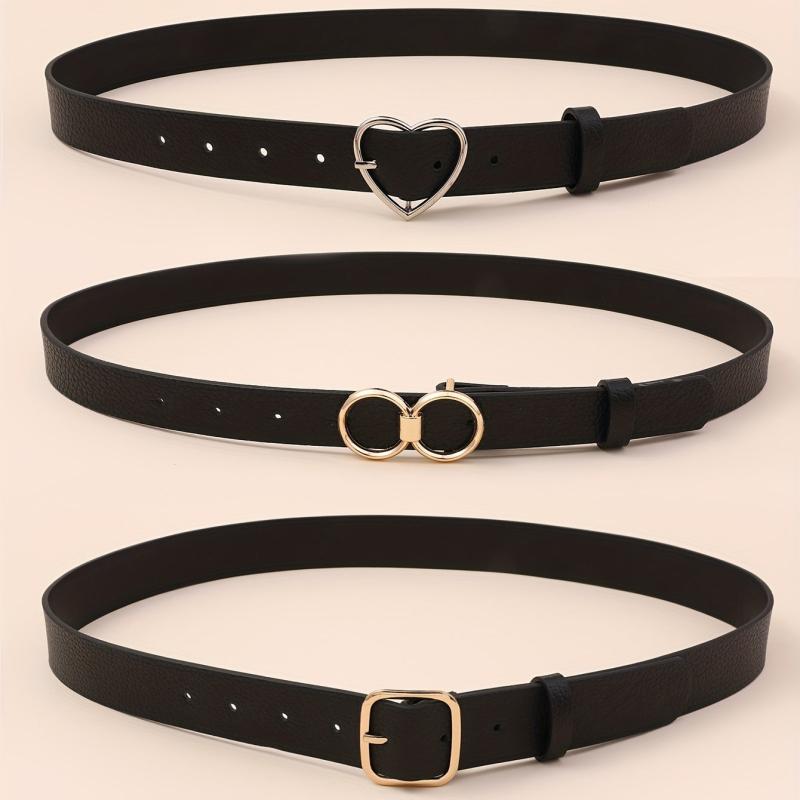 Stylish Buckle Belt Solid Jeans Pants Belt Vintage Dress Girdle For Women