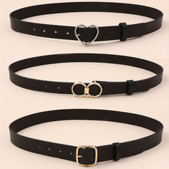 Stylish Buckle Belt Solid Jeans Pants Belt Vintage Dress Girdle For Women