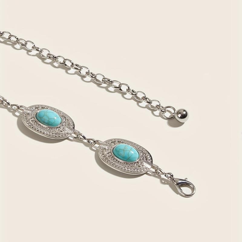 Vintage Metal Chain Belt Embossed Boho Body Chain