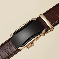 Men's Coffee Automatic Buckle Belt