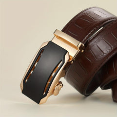 Men's Coffee Automatic Buckle Belt