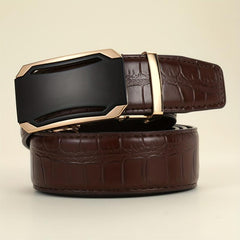 Men's Coffee Automatic Buckle Belt