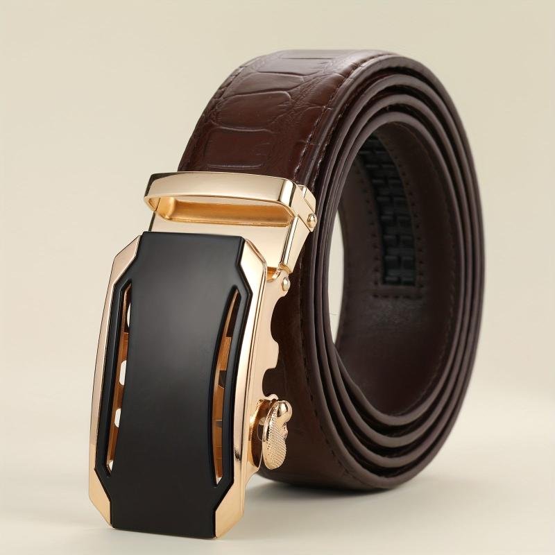 Men's Coffee Automatic Buckle Belt