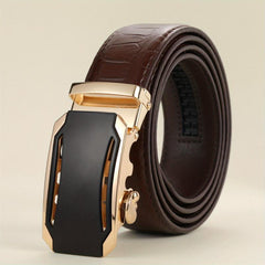 Men's Coffee Automatic Buckle Belt