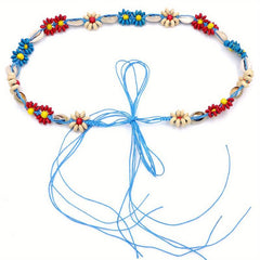 Bohemian Flower Sash Belt Colorful Beads Waist Belt
