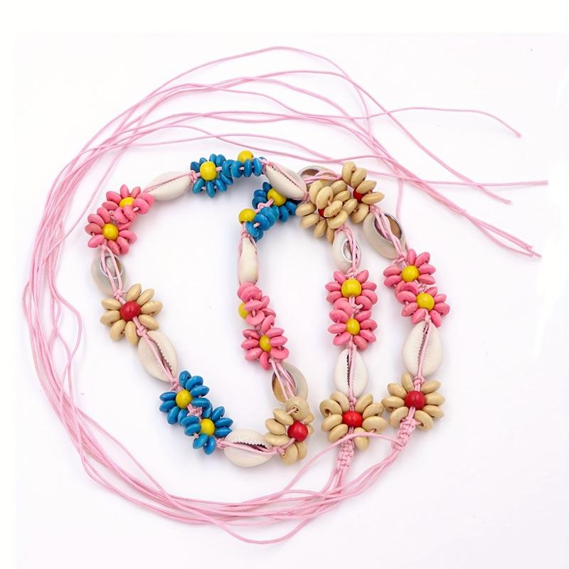 Bohemian Flower Sash Belt Colorful Beads Waist Belt